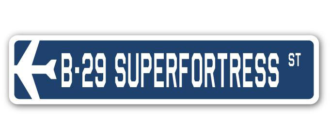Plaque de rue militaire en aluminium Amundson B-29 Superfortress Air Force, H 6 po x l 24 po x P 1 po