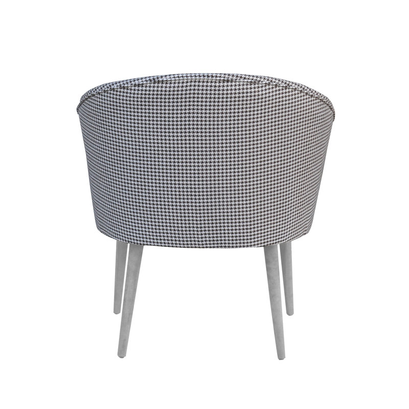 Plum Upholstered Barrel Chair, Grey