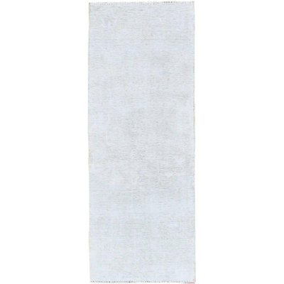Tapis de couloir unique en laine 2 pi 2 po x 5 pi 10 po Qunita Ivoire