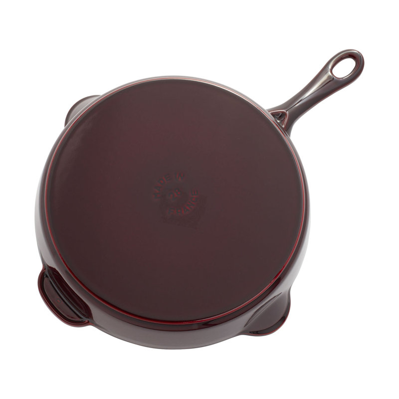Pans Cast Iron Traditional Deep Frypan, Grenadine, 11"