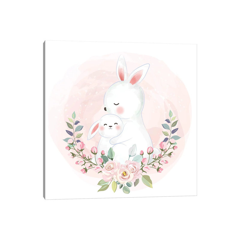 Hares For The Nursery by Art Mirano - Wrapped Canvas Print, 45.72 cm H x 45.72 cm W