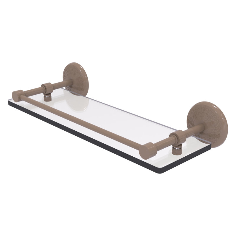 Tablette en verre trempé Yae Carlo, H 3 po x l 16 po x P 5 po, Beige ombré