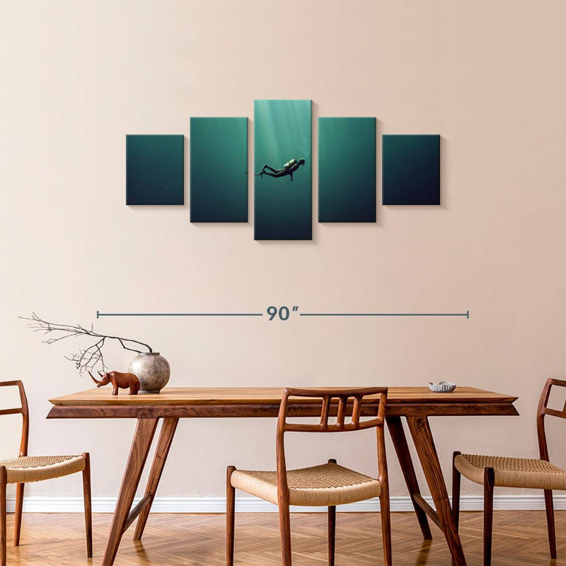 Deep Sea Diving, 34" H x 74" W