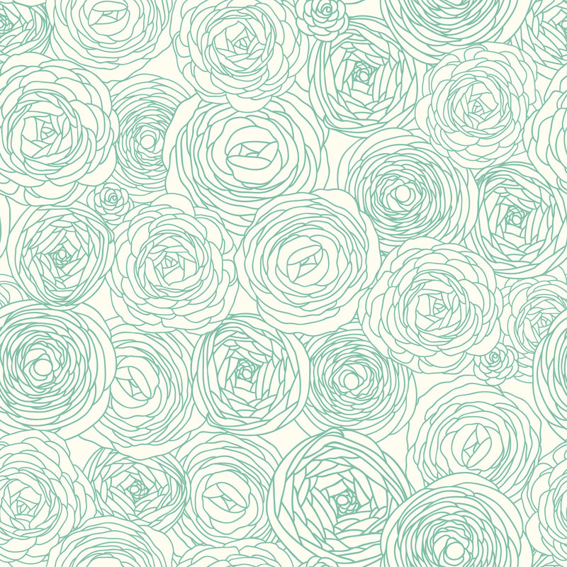 Panneau de papier peint adhésif amovible Alzena Roses, L 126 po x l 24 po