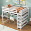 Lit mezzanine avec tablettes de rangement-51051070-51051071