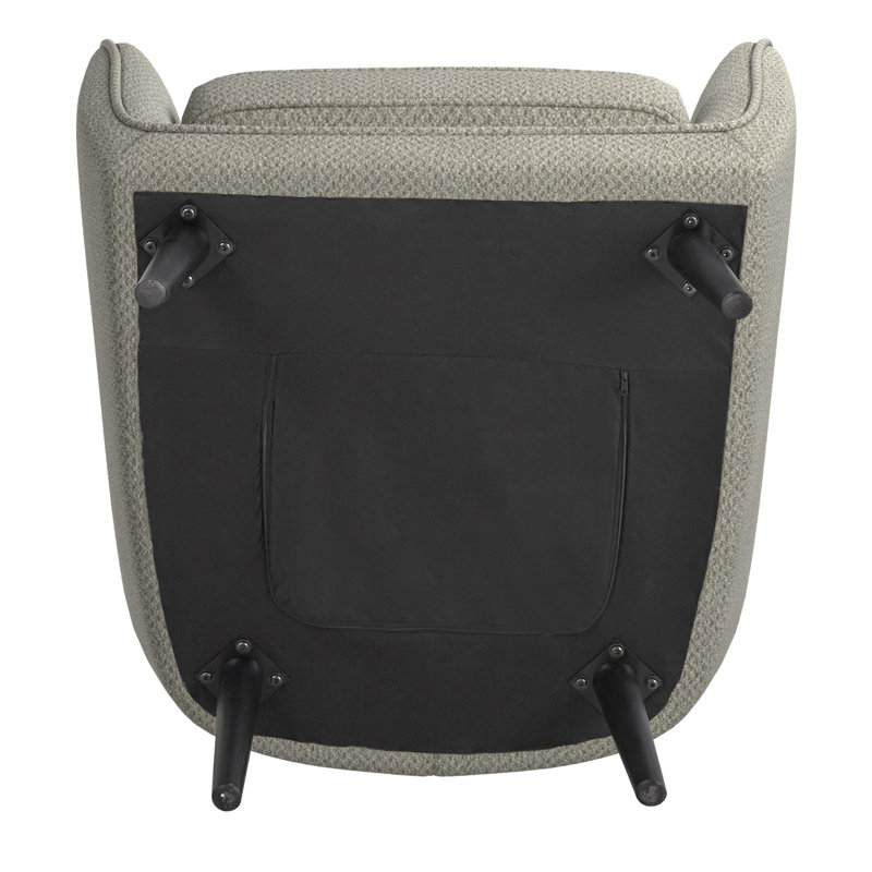 Arim Upholstered Barrel Chair, Gray Polyester Blend