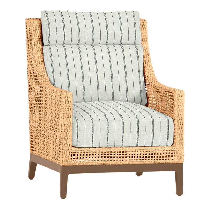 Peninsula Woven Lounge Light Raffia/Sandalwood, Rollo Lace, No welt + Standard fill, Light Raffia/Natural Sandalwood