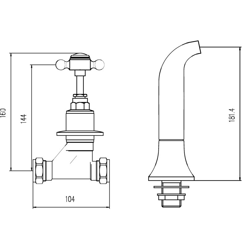 Topaz Wall Bath Taps Bath Filler