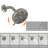 Full/Standard； Massage/Jet Fixed Shower Head 1.75 GPM GPM-66970107
