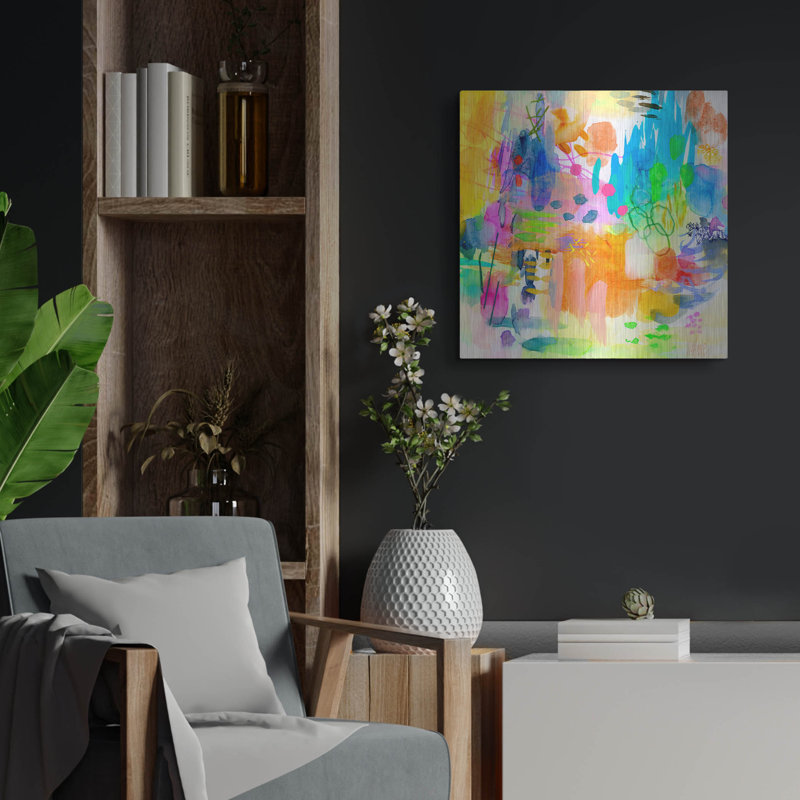 "Signal brouillé (détail)" par Wyanne, H 24 po x l 24 po