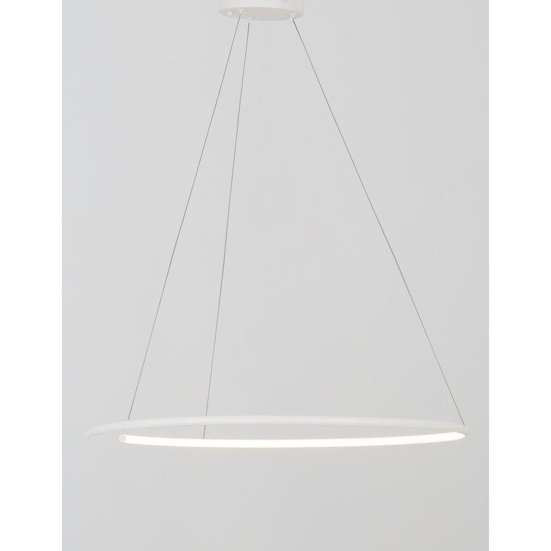 1 - Light LED Geometric Pendant, White