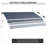 12' X 10' Retractable Sun Awning For Patio. Manual Crank. & Water- 280g/m² Fabric. Aluminum Frame Different Environments. Charcoal Gray Patio - With Easily Adjustable Crank Deck, Balcony, Yard,