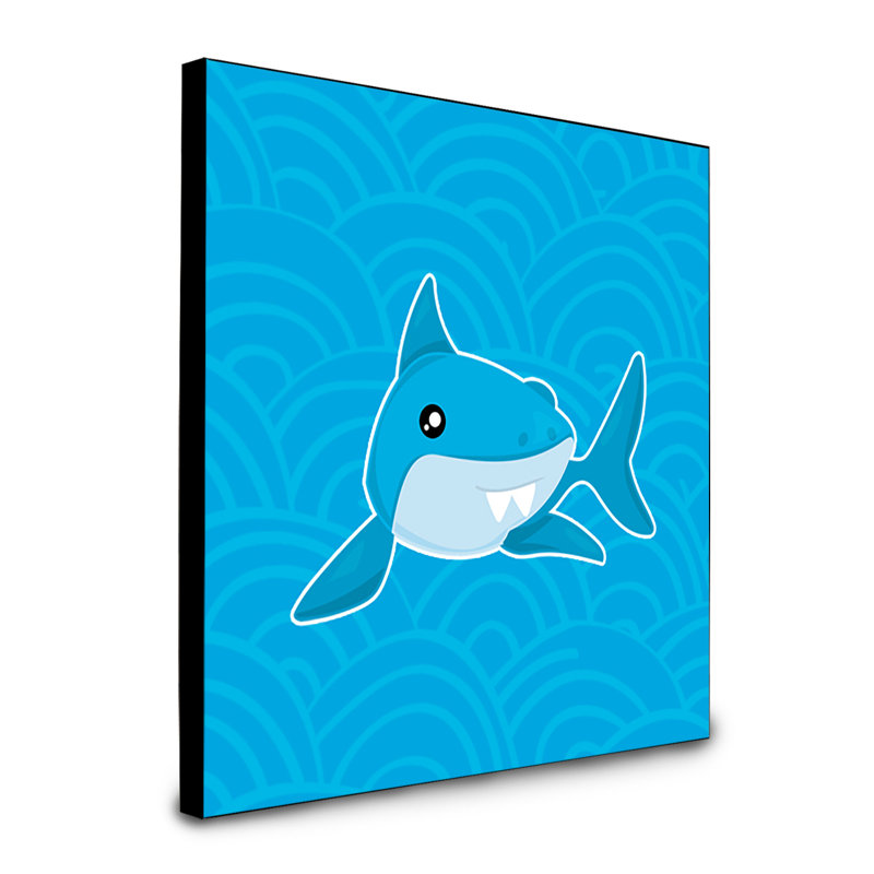 Panneau mural d’art requin avec vagues Nakamara