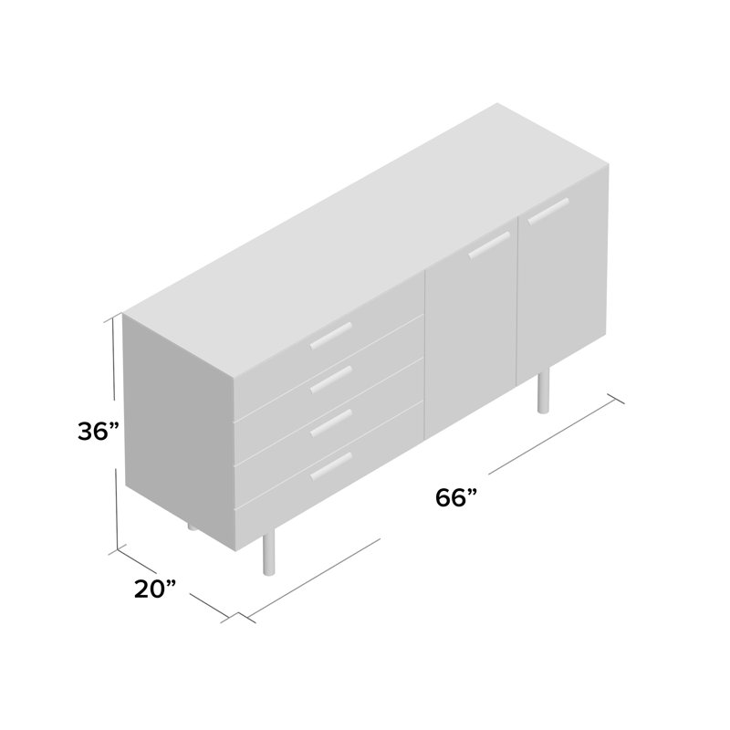 Shale 66'' W Sideboard, Smoke