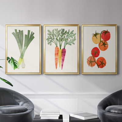 " Organic Veg II " 3 - Pieces Painting Print