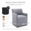Chaise avec accoudoirs rembourrée avec roulettes Orya-1708436286