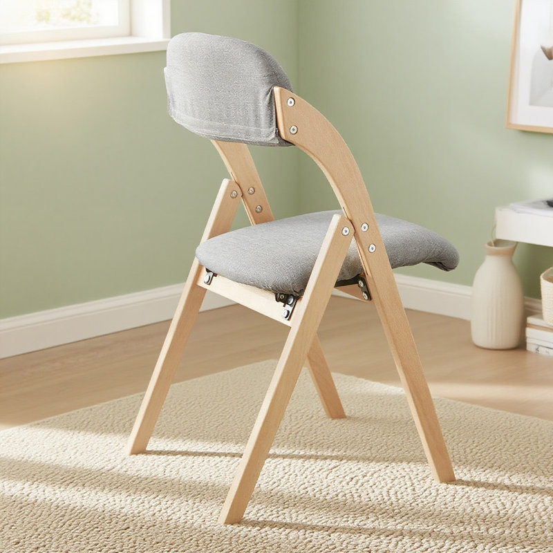Maja Polyester/Polyester Blend Padded Stackable Folding Chair Folding Chair, Grey/Brown