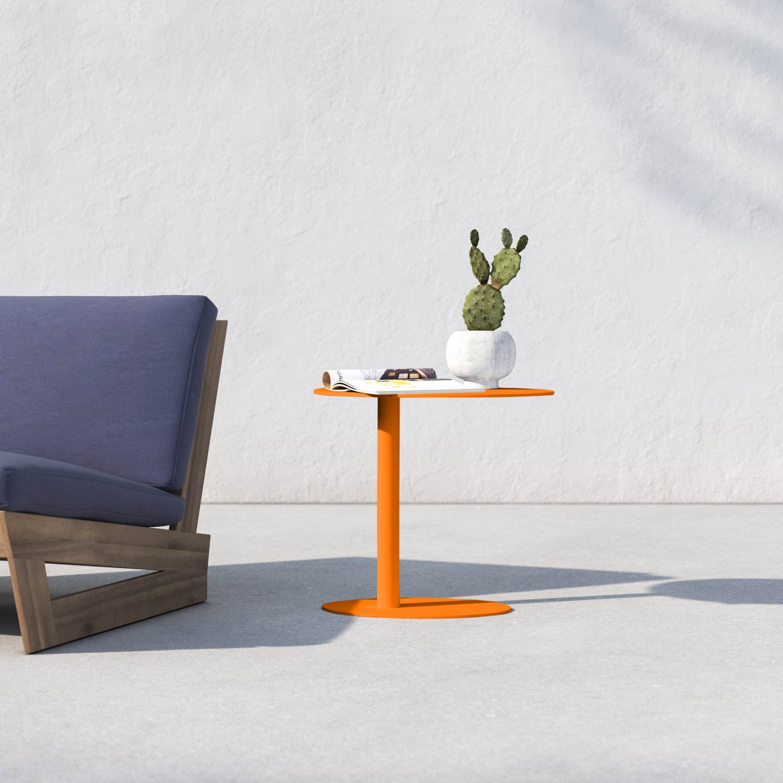 Sunset Metal Side Table, Orange