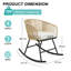 Ensemble de chaises berçantes modernes en métal avec coussins résistants aux rayons UV (ensemble de 2) Ecolistro - Mobilier de jardin extérieur
