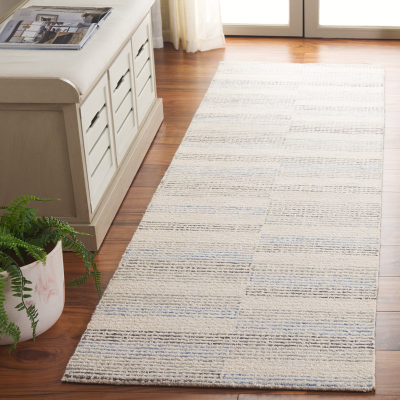 Tapis ivoire / bleu Ebony 810, Tapis de couloir 2 pi 3 po x 8 pi