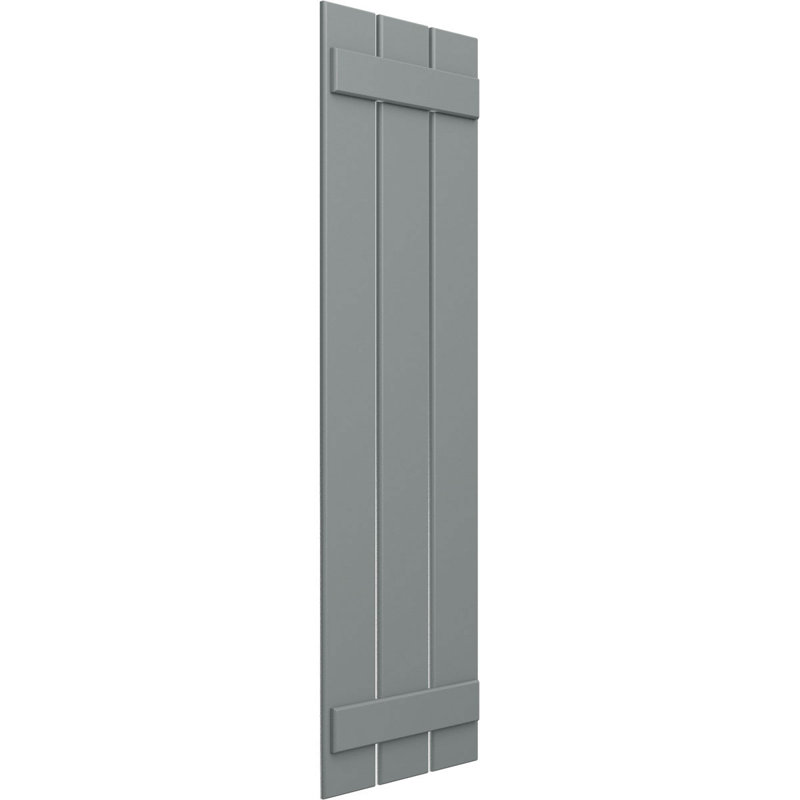 Volets en PVC True Fit à trois planches espacées, Déferlement de l'océan, H 62 po x l 17,125 po x P 0,625 po