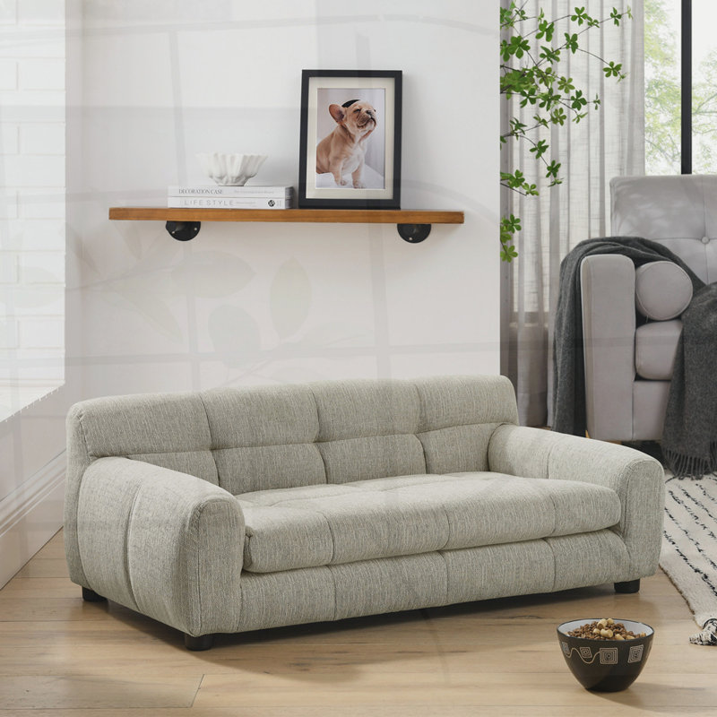 Canapé ergonomique en lin pour grands chiens, Beige