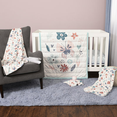 Ensemble de literie pour lit de bébé 8 pièces Haleemah Butterfly Wishes