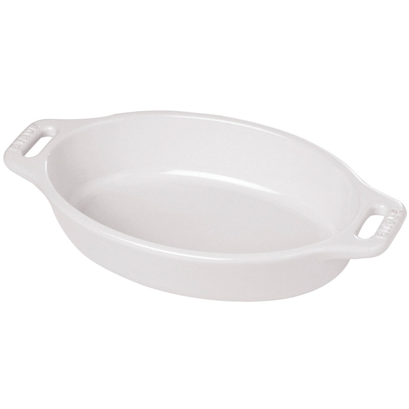 Staub Ceramic Oval Baking Dish, White