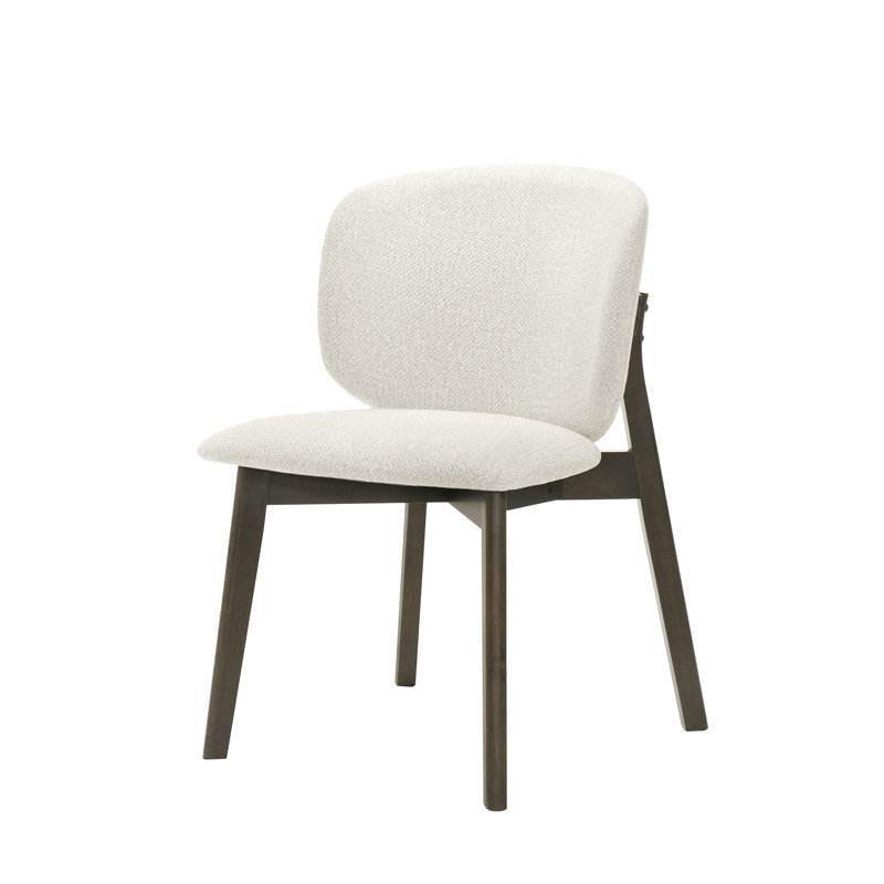 Chaise d'appoint en chenille et noyer gris Mallin (ensemble de 2)