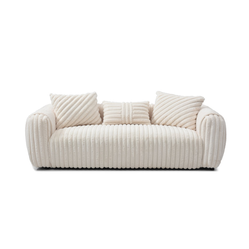 Cancun 94in Sofa, White