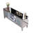 60" Mirrored TV Stand With Crushed Diamond Glass Doors - Modern Media Entertainment Center For Living Room, Adjustable Storage TV Console Table For 65-Inch TV