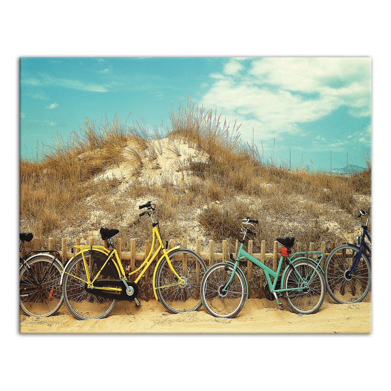Beach Bikes sur toile, H 11 po x l 14 po x P 1,25 po, Toile tendue