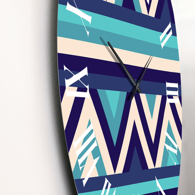 Horloge murale moderne en zigzag, Petit