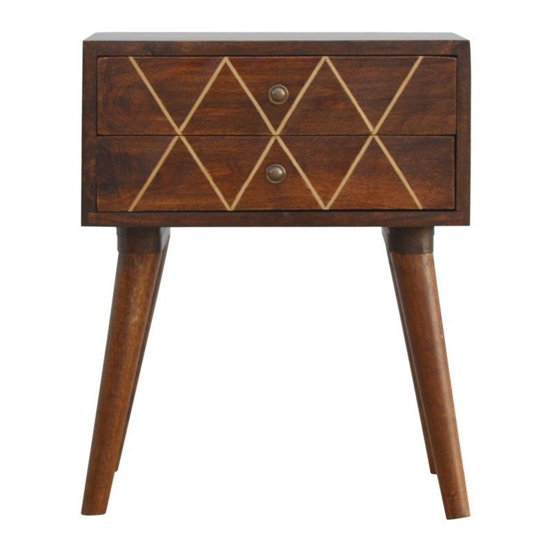 Fishbein 45cm W Solid Wood Bedside Table