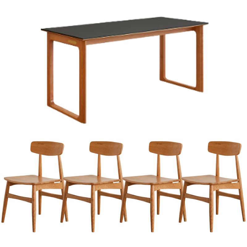 Table de salle à manger Simple, Black, 29.52"H x 62.99"L x 31.49"W