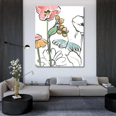 Lark Manor™ Vess, June Erica Gallery Wrapped Canvas Art Titled: Boho Florals V