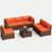 Cawanna 6 - Person Modular Patio Conversation Set with Cushions-2038701822-2052820553