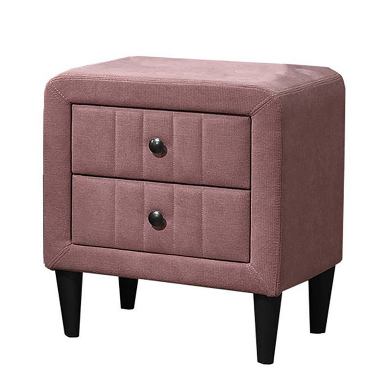 Table de chevet 2 tiroirs Healy, Rose