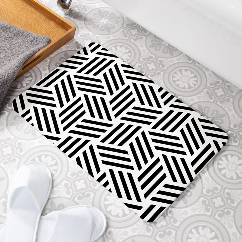 Non-Slip Shower Mat, White