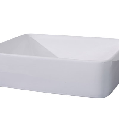 Tikamoon Alexi 14.57'' Ceramic Rectangular Bathroom Sink