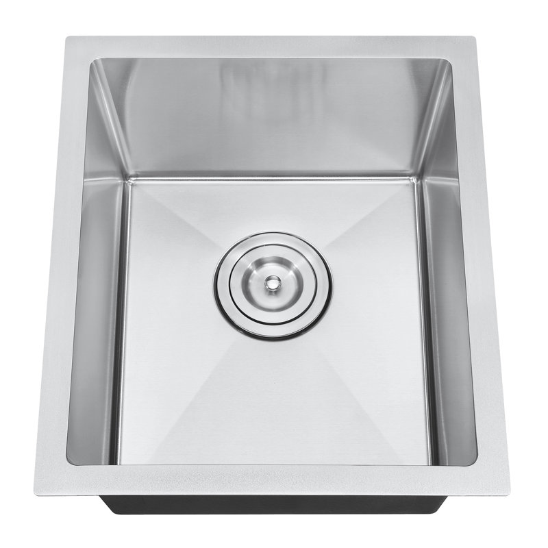 Évier de cuisine en acier inoxydable encastrable L 17 po x l 15 po avec accessoires