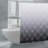 Silver Gray Grid Texture Shower Curtains, 71X71