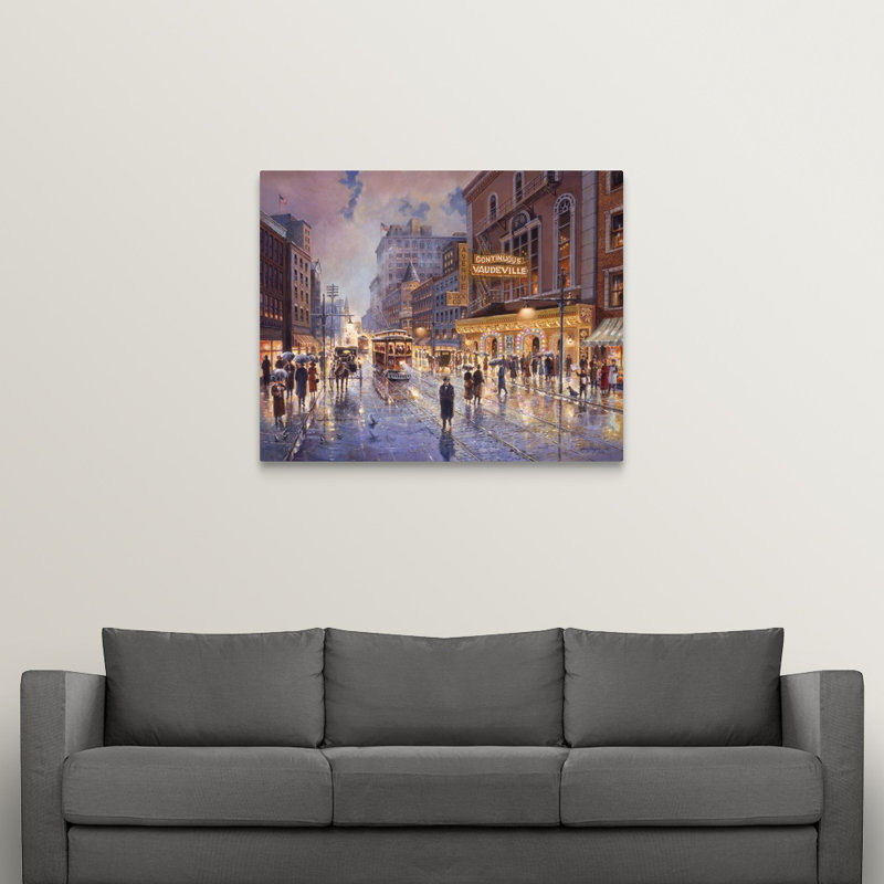 « continuous vaudeville » par jess hager, peinture sur toile, Toile tendue, H 36 po x l 45 po x P 1,25 po