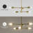 Rensselear 6-Light metal Modern Linear Sputnik Chandelier-945305992
