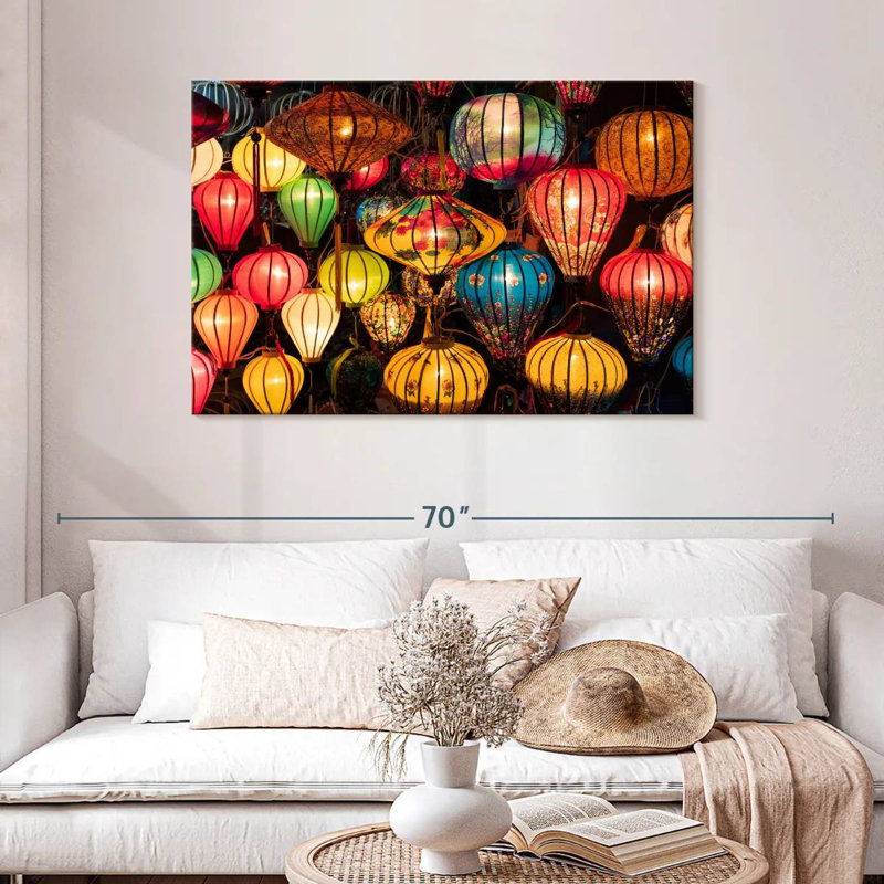 Kerner Glowing Chinese Lanterns, 30" H x 45" W