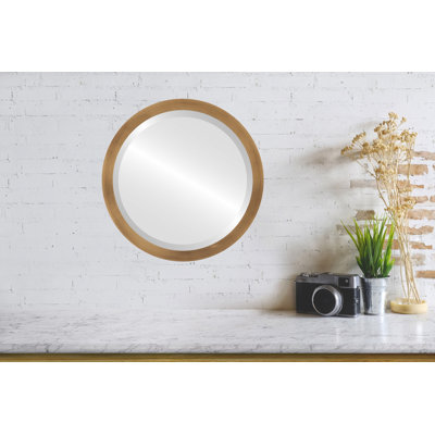 Mccants Wood Flat Wall Mirror