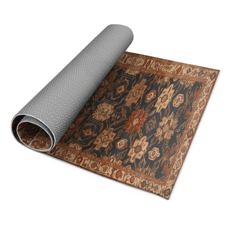 ArtDeco Brown Indoor and Outdoor Area Rug, Rectangle 9' x 12'