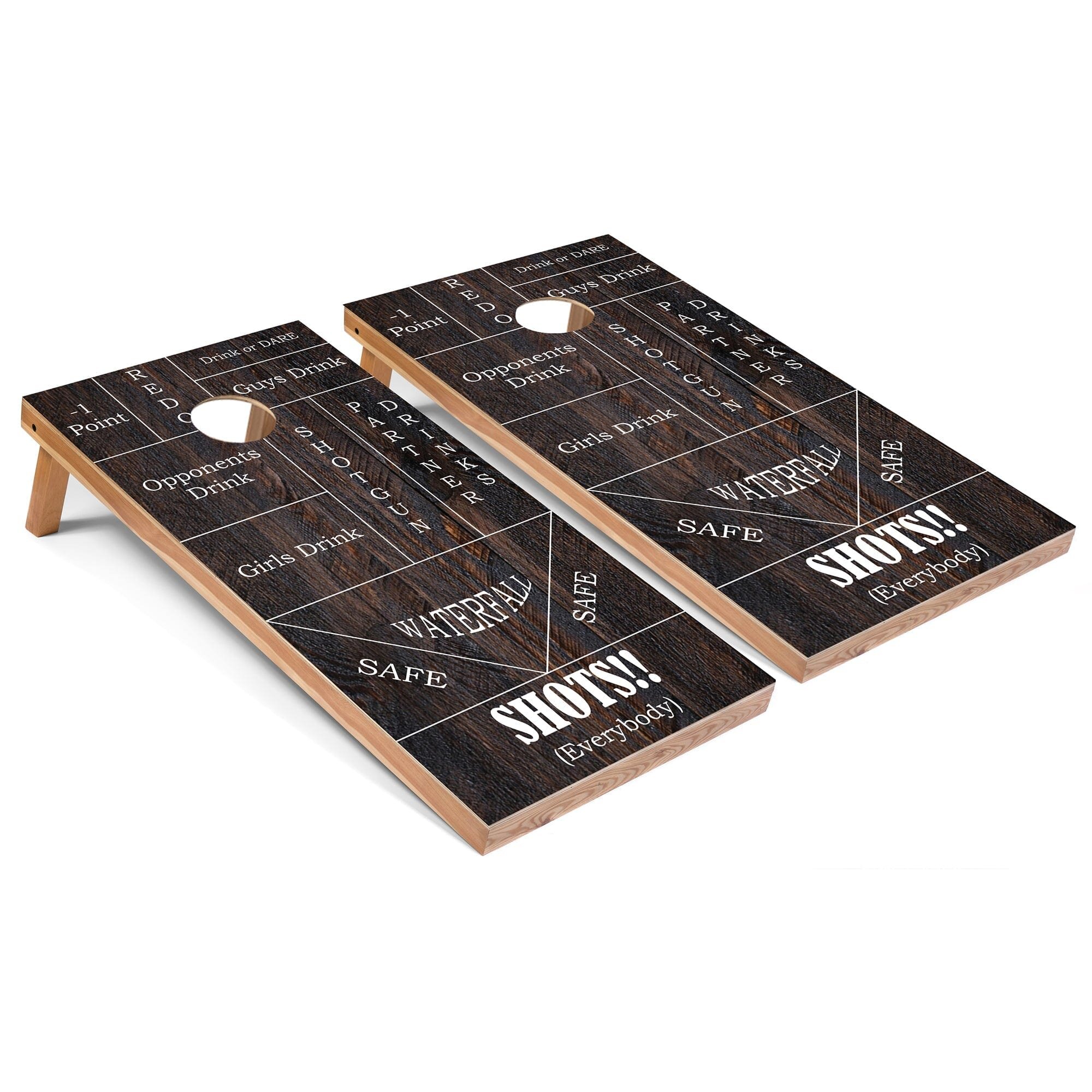 Skip's Garage Pittsburgh Football Solid Wood Cornhole Board Set, Size: Backyard 2x4 (24 x 48), Multicolor