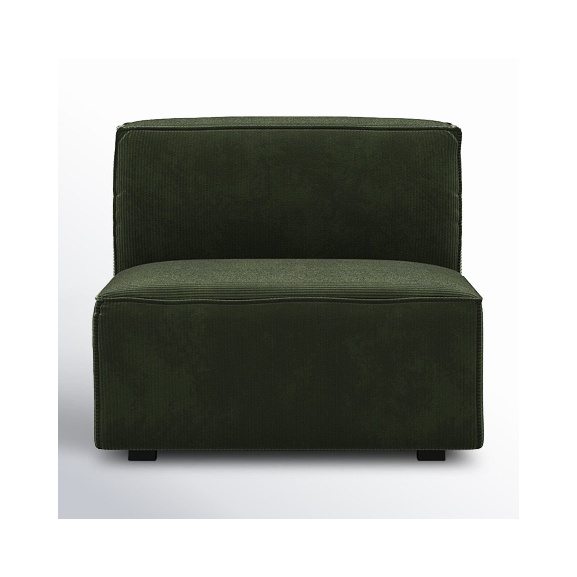 Shonnard Upholstered Slipper Chair, Olive Green Performance Corduroy