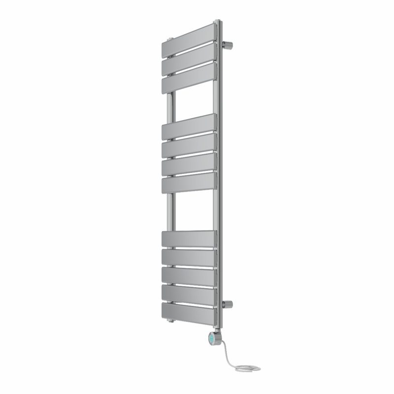 Flat Panel Towel Rail Heated Towel Rails, 120cm H x 45cm W x 6.2cm D, Chrome